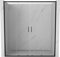 Mexen Exo Doppelschiebetür Dusche 170 cm, transparent, schwarz - 8152-170-000-70-00