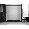 Mexen Exo-S Duo portas de duche duplas de correr 170 cm, transparentes, pretas - 8152-170-000-70-00