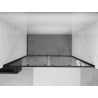 Mexen Exo-S Duo portas de duche duplas de correr 170 cm, transparentes, pretas - 8152-170-000-70-00
