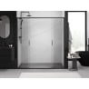 Mexen Exo doppelt verschiebbare Duschabtrennung 180 cm, transparent, schwarz - 8152-180-000-70-00
