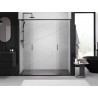 Mexen Exo-S Duo puertas de ducha dobles corredizas de 180 cm, transparentes, negras - 8152-180-000-70-00