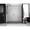 Mexen Exo doppelt verschiebbare Duschabtrennung 200 cm, transparent, schwarz - 8152-200-000-70-00