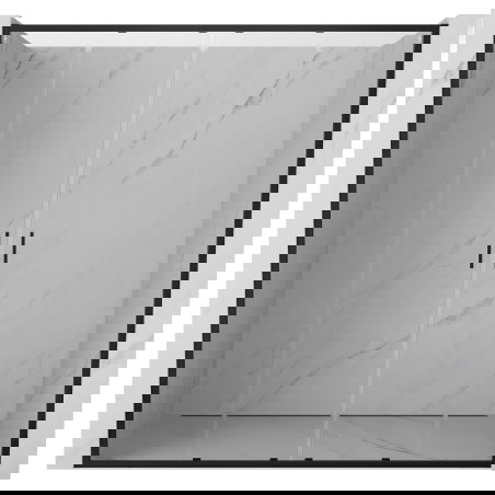 Mexen Exo dubbele schuifdouchedeur 200 cm, transparant, zwart - 8152-200-000-70-00