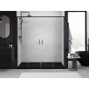 Mexen Exo-S Duo puertas de ducha dobles correderas 200 cm, transparentes, negras - 8152-200-000-70-00