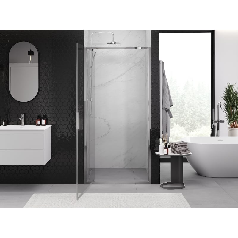 Mexen Exo drzwi prysznicowe uchylne 60 cm, transparent, chrom - 8181-060-000-01-00
