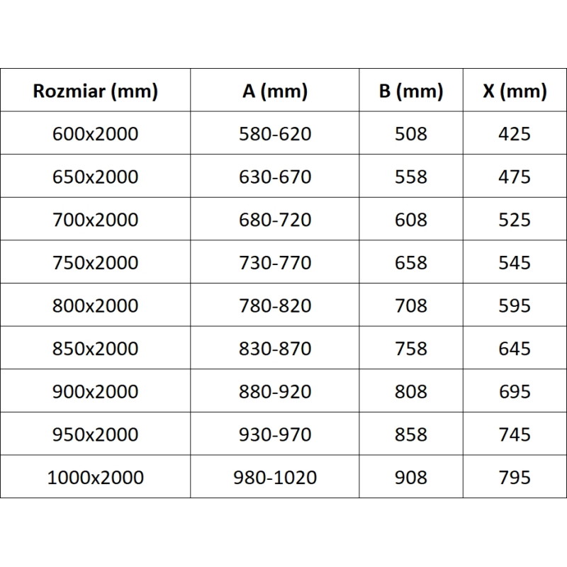 Mexen Exo-BR porte de douche battante 60 cm, transparente, chrome - 8181-060-000-01-00