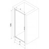Mexen Exo-BR drzwi prysznicowe uchylne 70 cm, transparent, chrom - 8181-070-000-01-00
