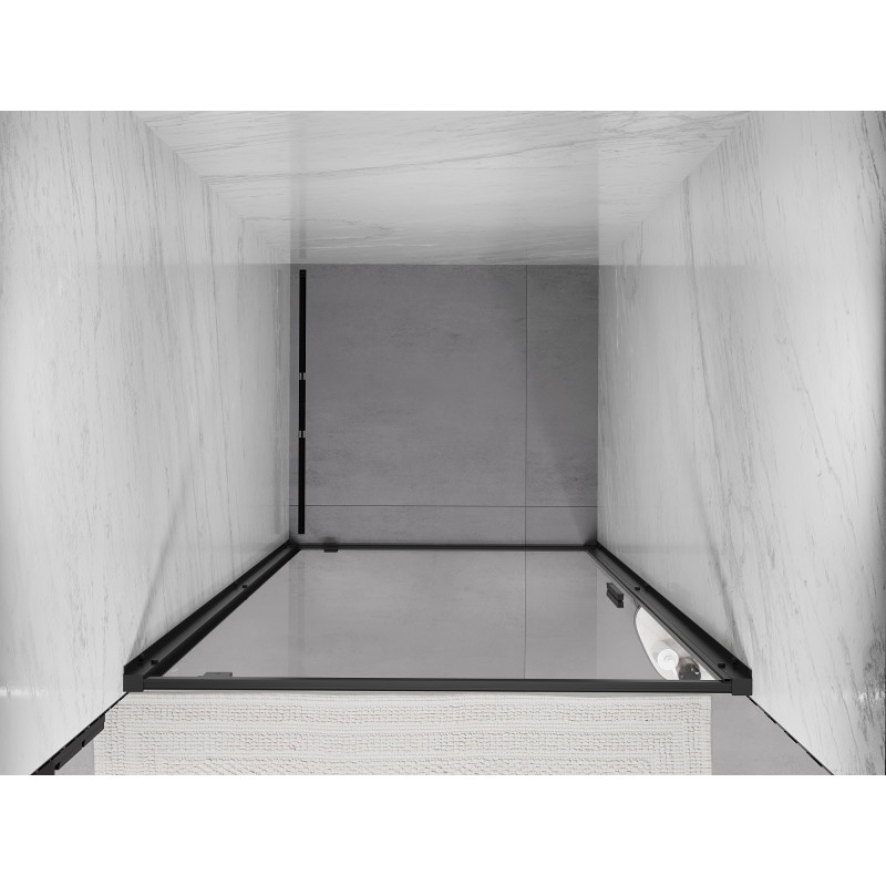 Mexen Exo-BR drzwi prysznicowe uchylne 75 cm, transparent, czarne - 8181-075-000-70-00