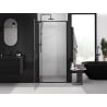 Mexen Exo 90 cm Shower Door, Hinged, Transparent, Black - 8181-090-000-70-00