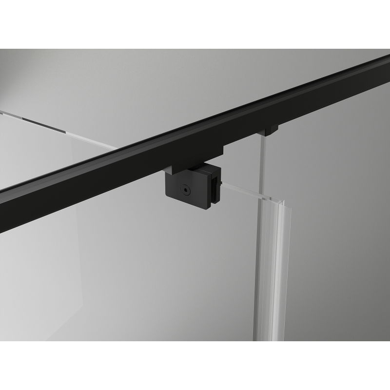 Mexen Exo porta de duche de batente 95 cm, transparente, preta - 8181-095-000-70-00