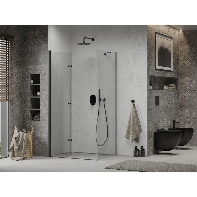 Mexen Lima cabine de douche pliante 80 x 120 cm, transparent, noir - 856-080-120-70-00