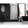 Mexen Exo-BR Duo dubbla duschdörrar, 80 cm, transparens, svart - 8182-080-000-70-00