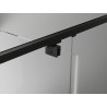 Mexen Exo-BR Duo kaksinkertaiset kääntyvät suihkuovet 70 cm, läpinäkyvät, mustat - 8182-070-000-70-00