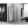 Mexen Exo-B cabina de ducha abatible 70 x 70 cm, transparente, negra - 817-070-070-70-00