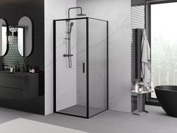 Mexen Exo-B cabine de douche à charnière 70 x 70 cm, transparent, noire - 817-070-070-70-00