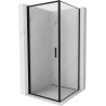 Mexen Exo-B cabina de ducha abatible 80 x 80 cm, transparente, negra - 817-080-080-70-00