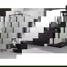 Mexen Exo draaideur douchecabine 85 x 85 cm, transparant, zwart - 817-085-085-70-00