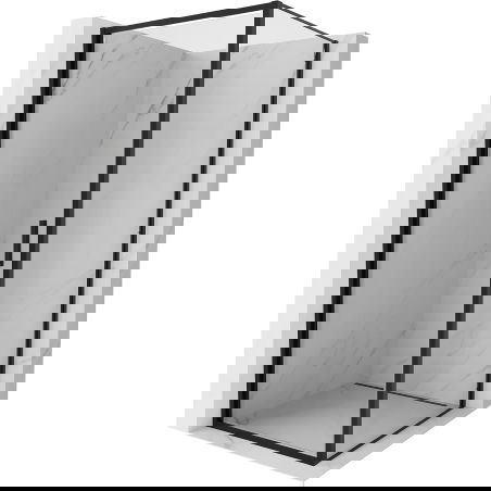 Mexen Exo draaideur douchecabine 100 x 100 cm, transparant, zwart - 817-100-100-70-00