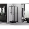 Mexen Exo cabine de douche pivotante 100 x 100 cm, transparent, noir - 817-100-100-70-00