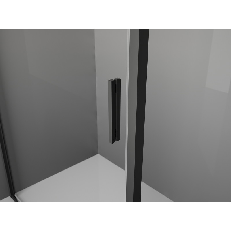 Mexen Exo-B atvāžamā dušas kabīne 90 x 70 cm, caurspīdīga, melna - 817-090-070-70-00