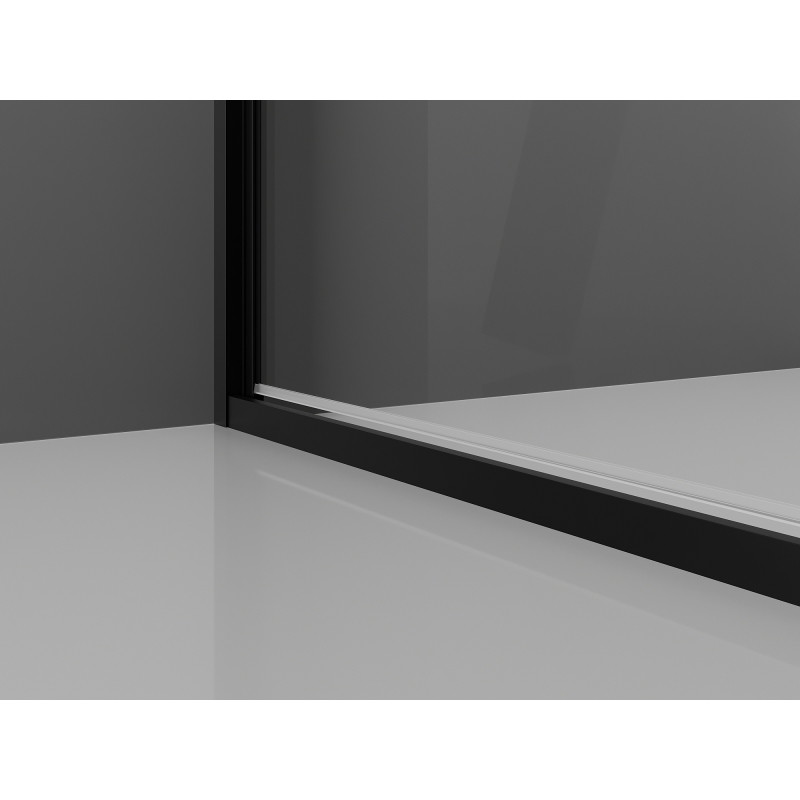 Mexen Exo-B svängbar duschkabin 95 x 70 cm, transparent, svart - 817-095-070-70-00