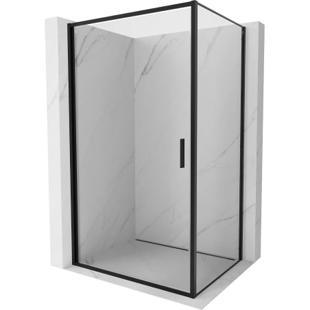 Mexen Exo hinged shower enclosure 70 x 75 cm, transparent, black - 817-070-075-70-00