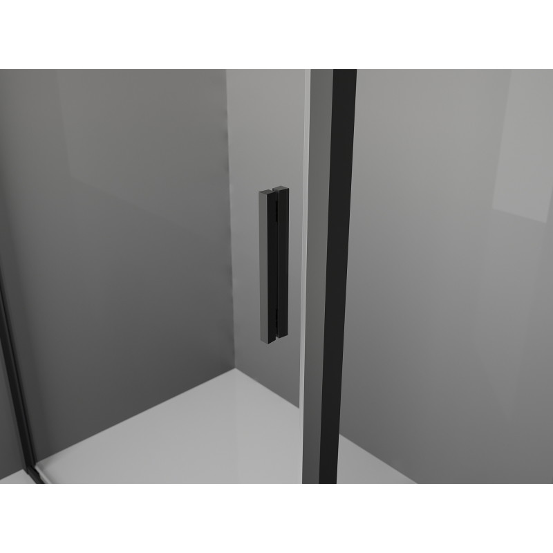 Mexen Exo kabina prysznicowa uchylna 80 x 90 cm, transparent, czarna - 817-080-090-70-00