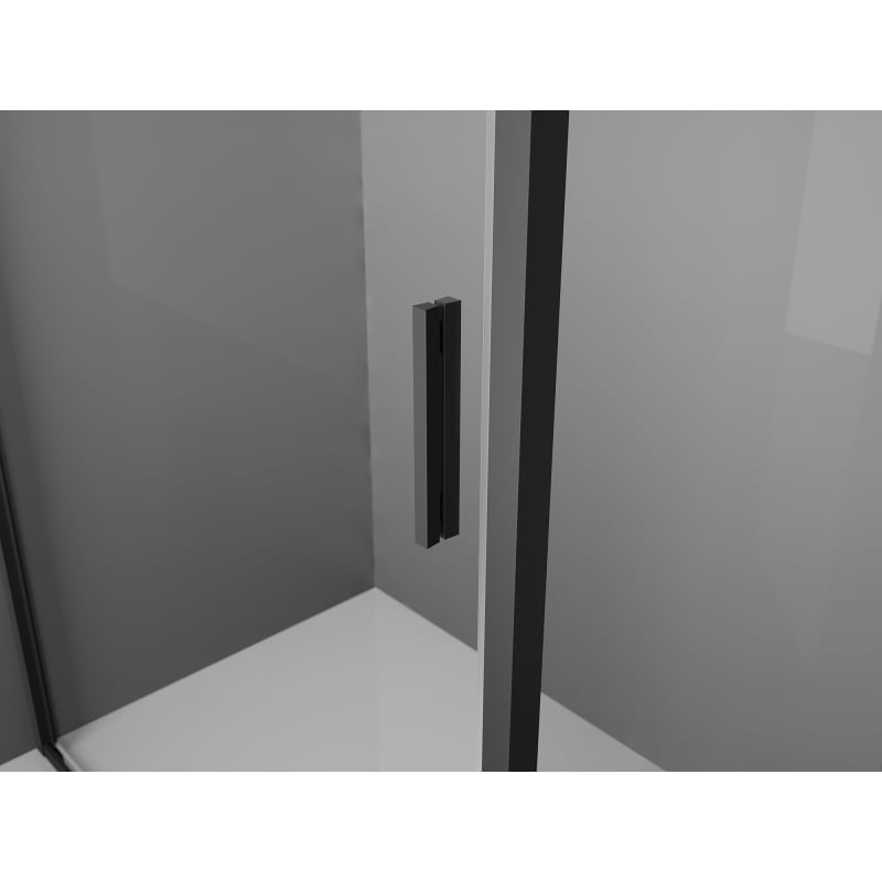 Mexen Exo-B cabina de ducha abatible 95 x 90 cm, transparente, negra - 817-095-090-70-00