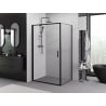 Mexen Exo-B Duschkabine schwenkbar 100 x 90 cm, transparent, schwarz - 817-100-090-70-00