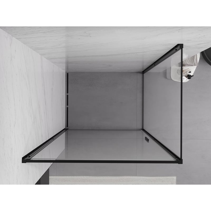 Mexen Exo-B Duschkabine schwenkbar 100 x 90 cm, transparent, schwarz - 817-100-090-70-00