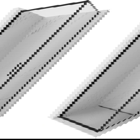 Mexen Exo kabina za prhanje s krilnimi vrati 75 x 95 cm, prozorna, črna - 817-075-095-70-00