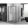 Mexen Exo cabine de douche pivotante 90 x 95 cm, transparent, noir - 817-090-095-70-00