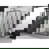 Mexen Exo Duschkabine schwenkbar 85 x 95 cm, transparent, schwarz - 817-085-095-70-00