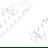 Mexen Exo Duschkabine schwenkbar 85 x 95 cm, transparent, schwarz - 817-085-095-70-00