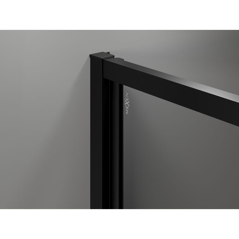 Mexen Exo duschkabin med svängdörr 90 x 95 cm, transparent, svart - 817-090-095-70-00