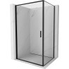Mexen Exo-B cabina doccia a battente 85 x 100 cm, trasparente, nera - 817-085-100-70-00