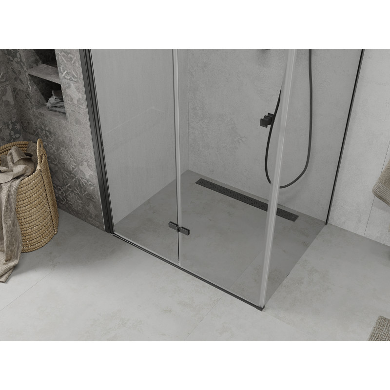Mexen Lima cabine de douche pliante 100 x 70 cm, transparente, noire - 856-100-070-70-00