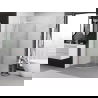 Mexen Exo halfronde douchecabine schuifbaar 80 x 80 cm, transparant, chroom - 8132-080-080-01-00