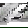 Mexen Exo halfronde douchecabine schuifbaar 80 x 80 cm, transparant, chroom - 8132-080-080-01-00