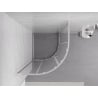 Mexen Exo-S Duo cabina doccia semicircolare scorrevole 80 x 80 cm, trasparente, cromo - 8132-080-080-01-00