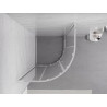 Mexen Exo-S Duo ντουζιέρα ημικυκλική συρόμενη 80 x 80 cm, διάφανη, χρώμιο