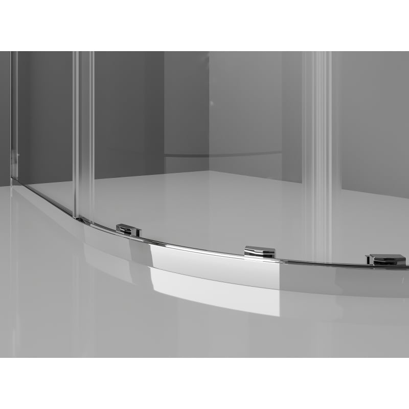 Mexen Exo-S Duo Halbrunde Duschkabine zum Schieben 80 x 80 cm, transparent, Chrom - 8132-080-080-01-00