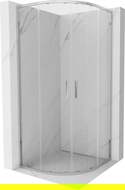 Mexen Exo halbkreisförmige Duschkabine Schiebetür 90 x 90 cm, transparent, chrom - 8132-090-090-01-00