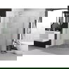 Mexen Exo asymmetrische halfronde douchecabine schuifdeur 90 x 80 cm, transparant, chroom - 8132-090-080-01-00