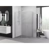 Mexen Exo Duschkabine halbrund asymmetrisch verschiebbar 90 x 80 cm, transparent, chrom - 8132-090-080-01-00