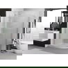 Mexen Exo asymmetrische halfronde douchecabine schuifdeur 90 x 80 cm, transparant, chroom - 8132-090-080-01-00