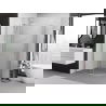 Mexen Exo asymmetrische halfronde douchecabine schuifdeur 90 x 80 cm, transparant, chroom - 8132-090-080-01-00