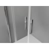Mexen Exo Duschkabine halbrund asymmetrisch verschiebbar 90 x 80 cm, transparent, chrom - 8132-090-080-01-00