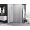 Mexen Exo-S Duo cabina de ducha semicircular asimétrica deslizante 120 x 90 cm, transparente, cromo - 8132-120-090-01-00