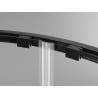 Mexen Exo Duschkabine halbrund schiebbar 80 x 80 cm, transparent, schwarz - 8132-080-080-70-00